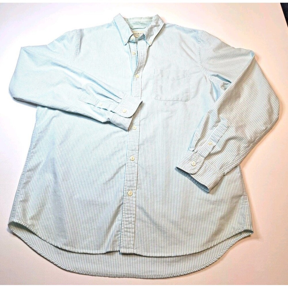 Ralph Lauren Denim & Supply Sz XL Light Blue/White Striped Button Down